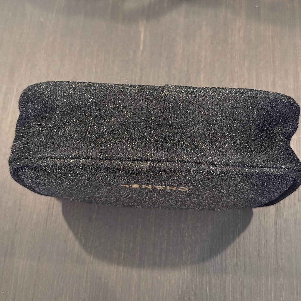 CHANEL Black Shimmer Cosmetic Pouch - Picture 5 of 7